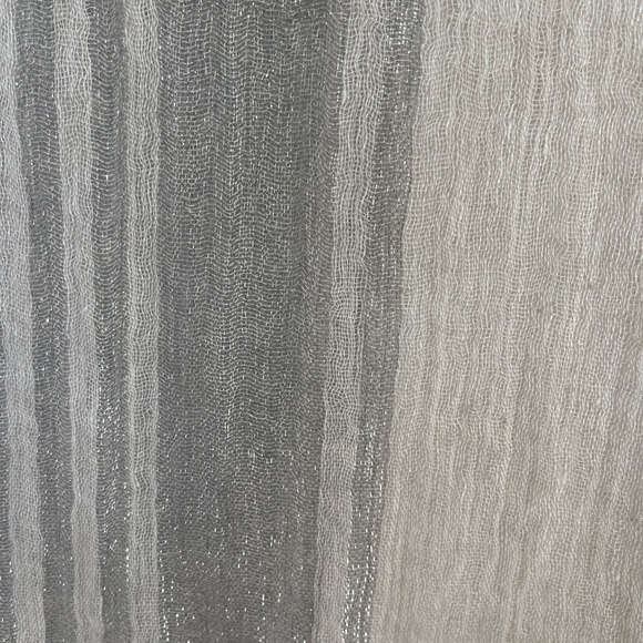 Eileen Fisher Linen Gauze Metallic Scarf NWOT - Picture 2 of 6